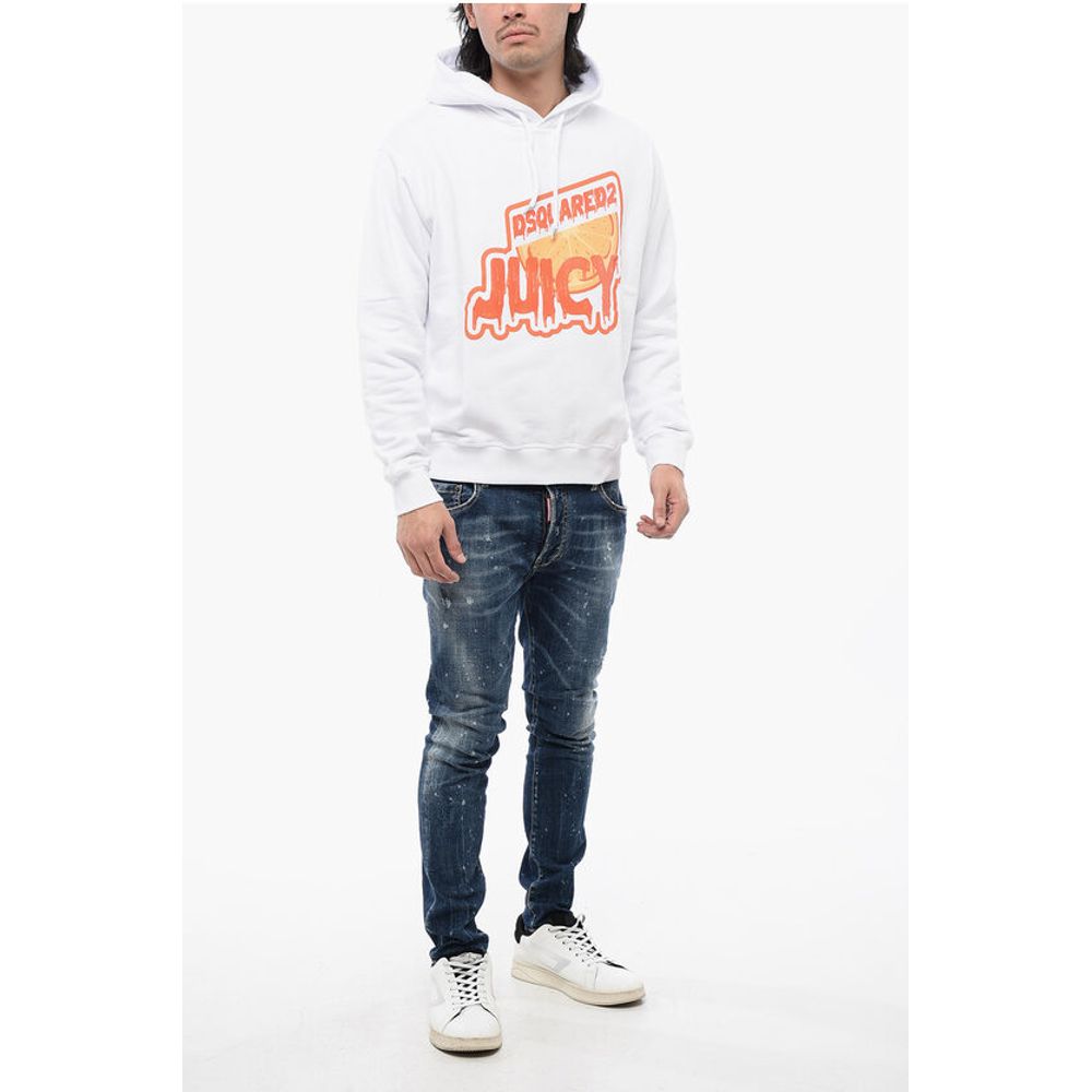 Dsquared² Brushed Cotton D2 JUICY Cool Fit Hoodie - Image 4