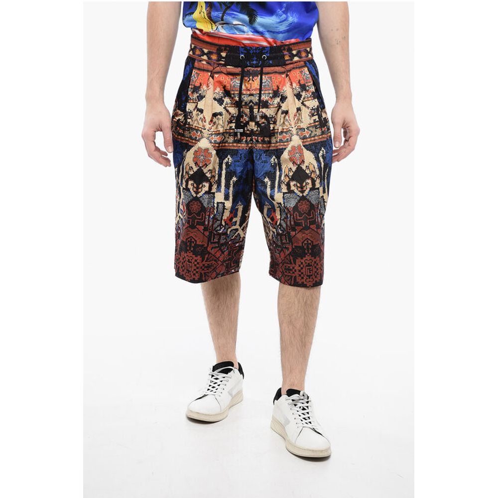 Balmain Double-pleated CARPET Nylon Shorts