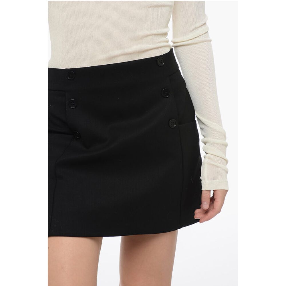 Parosh Wool LILIUXY Miniskirt with Decorative Buttons - Image 3