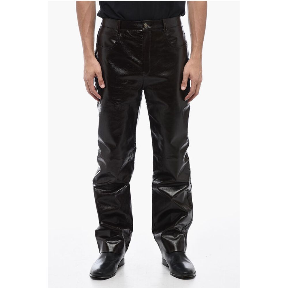 Gucci 5 Pocket Lambskin Pants with Belt Loops