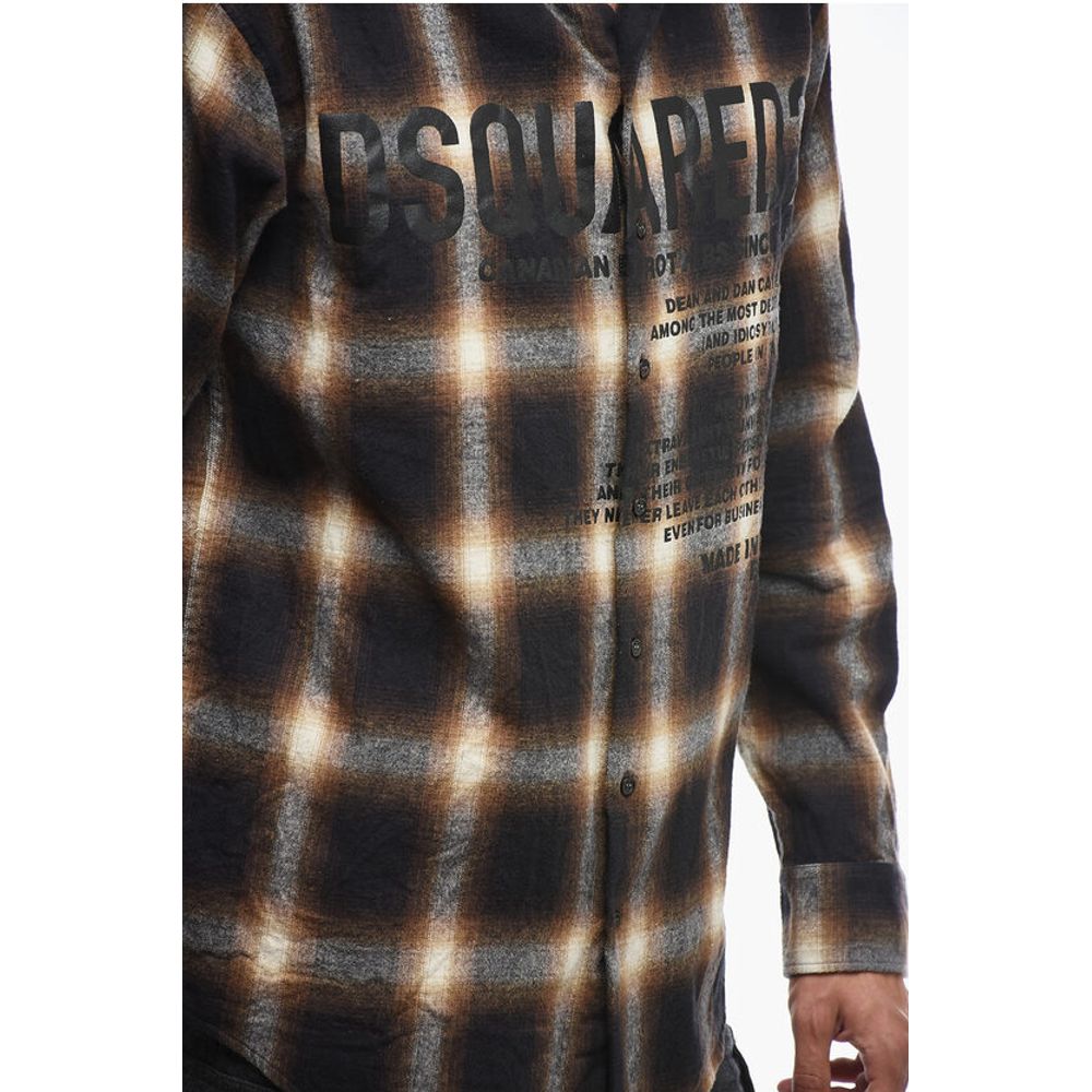Dsquared² Flannel Shirt with Lettering Print - Image 3