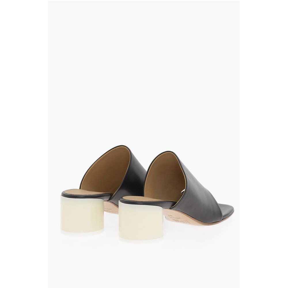 Maison Margiela MM6 Leather Sandals with Lacquered Heel 5,5cm - Image 2