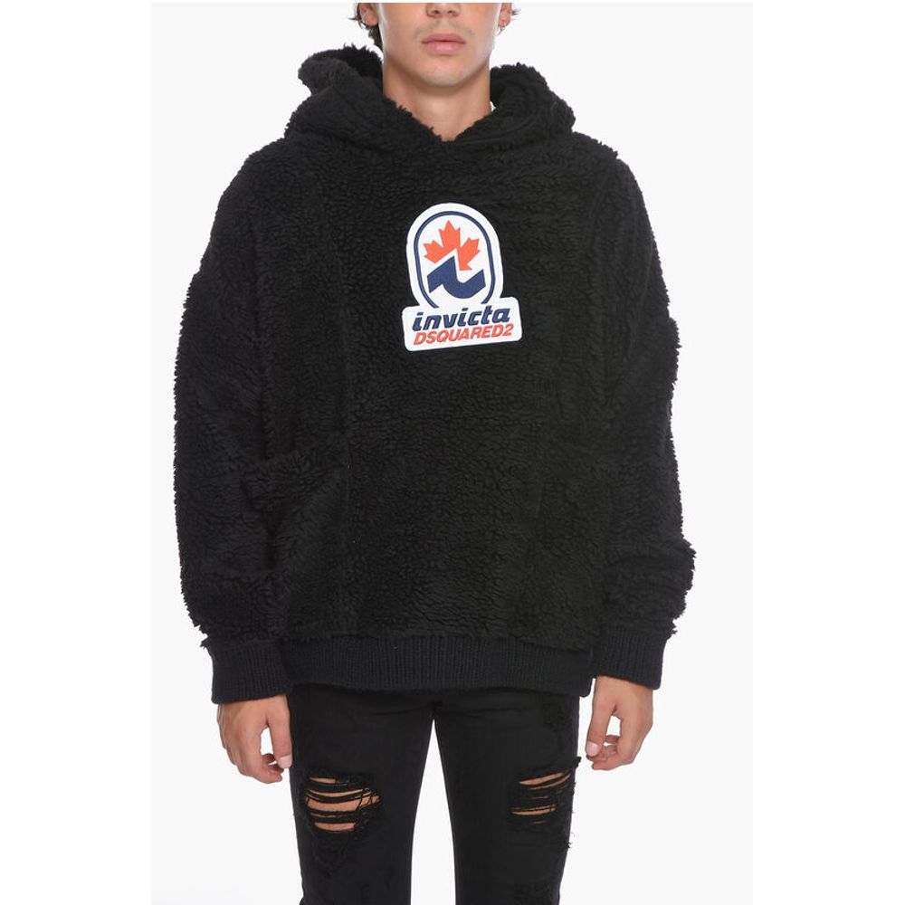 Dsquared² INVICTA Teddy Hoodie with Logo Patch