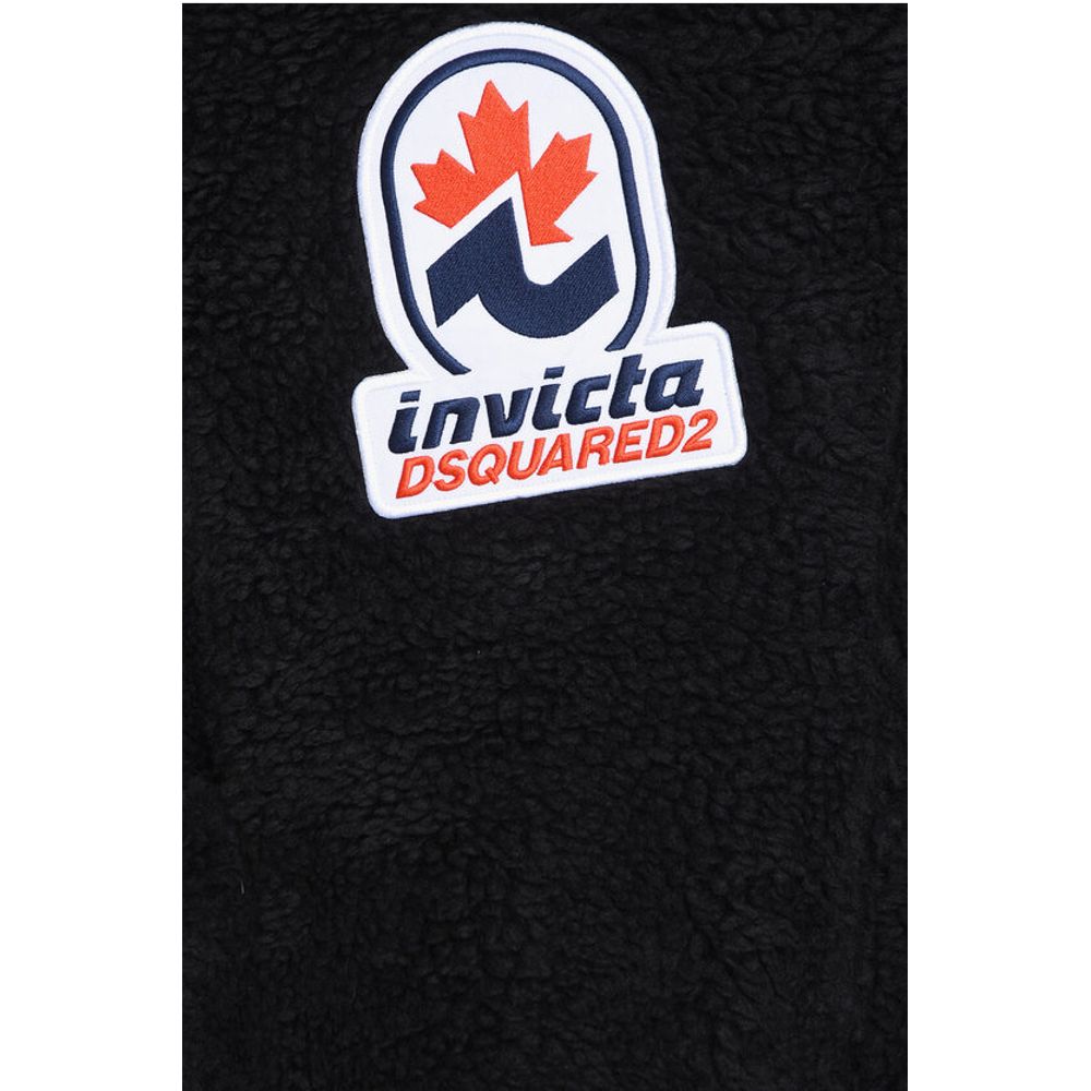 Dsquared² INVICTA Teddy Hoodie with Logo Patch - Image 3