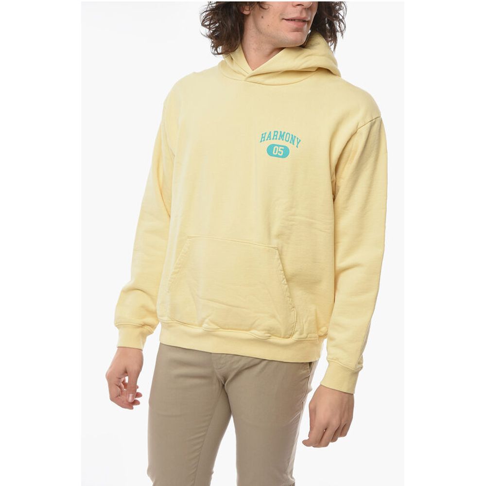 Harmony Logo Printed Brushed Cotton Hoodie