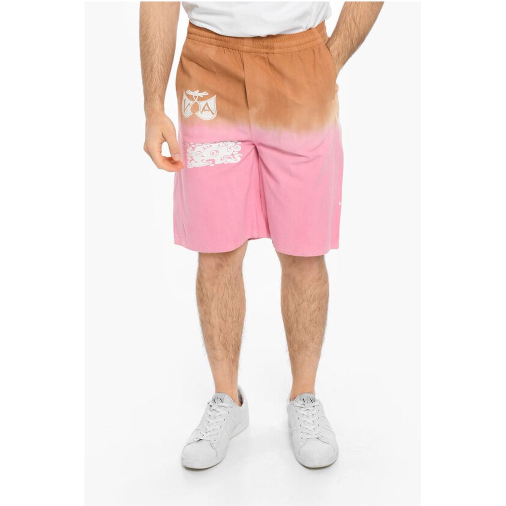 Vyner Articles Dip-Dye Effect Twill Cotton Shorts