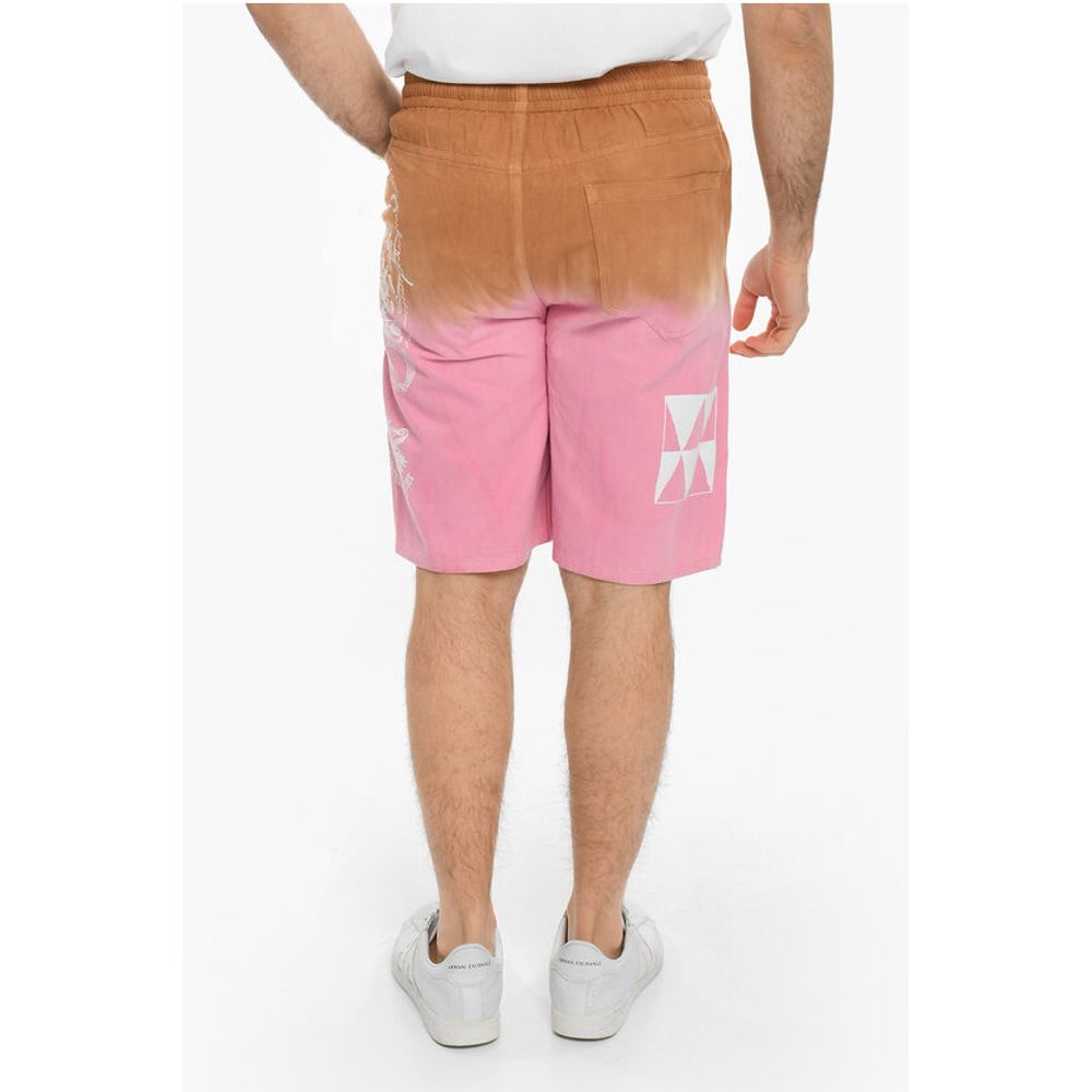 Vyner Articles Dip-Dye Effect Twill Cotton Shorts - Image 2
