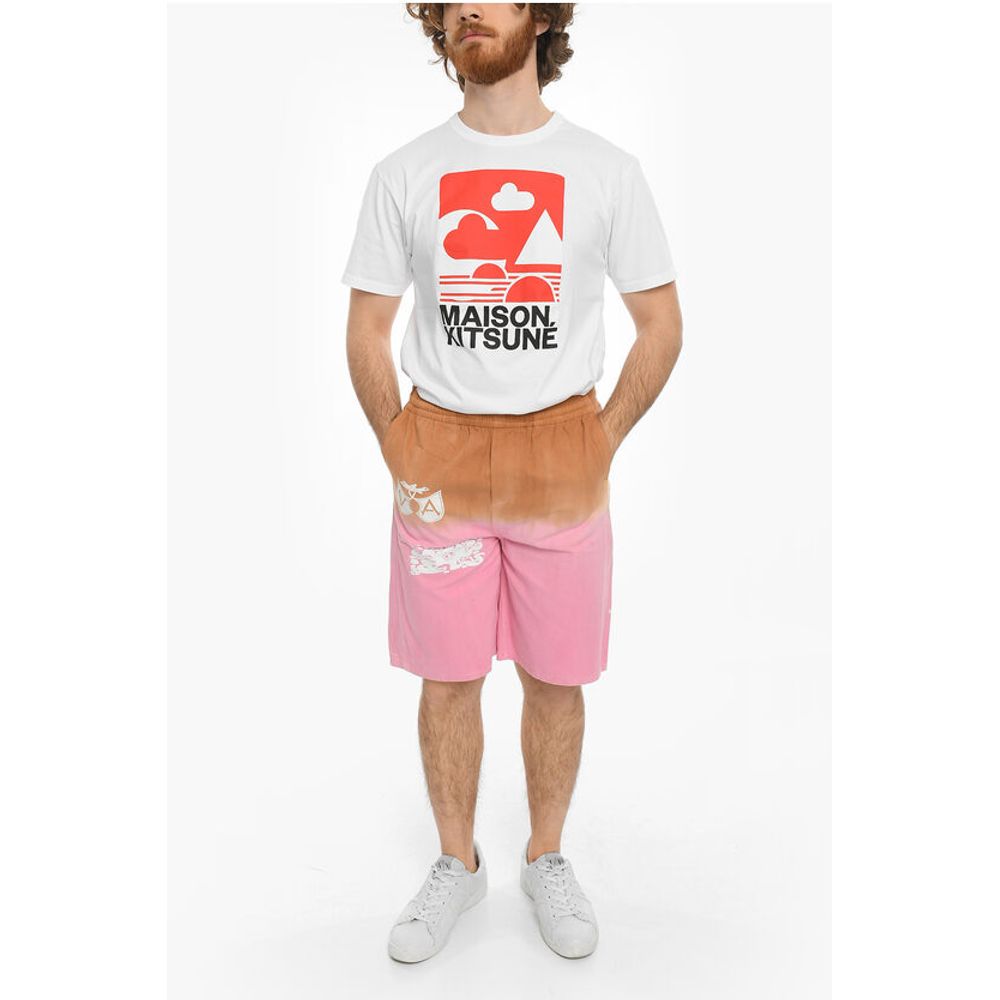 Vyner Articles Dip-Dye Effect Twill Cotton Shorts - Image 5