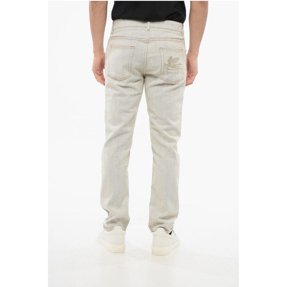 Etro Skinny Fit Denims with Logoed Back Pocket 18cm - Image 2