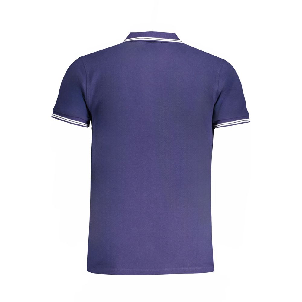 Cavalli Class Blue Cotton Polo Shirt - Image 2