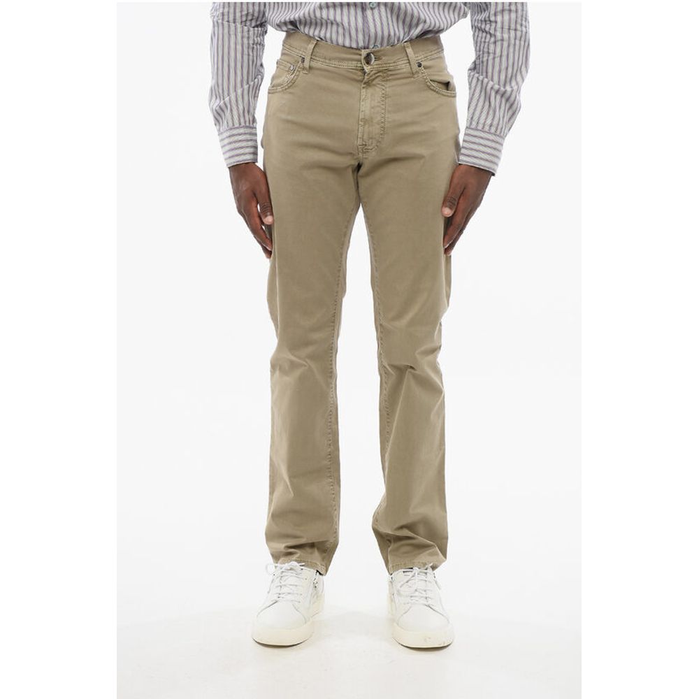 Corneliani ID LUXURY Straight Fit Denims with Embroidered Logo