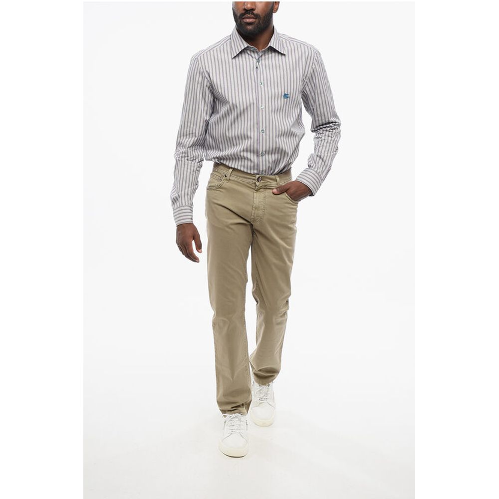 Corneliani ID LUXURY Straight Fit Denims with Embroidered Logo - Image 4