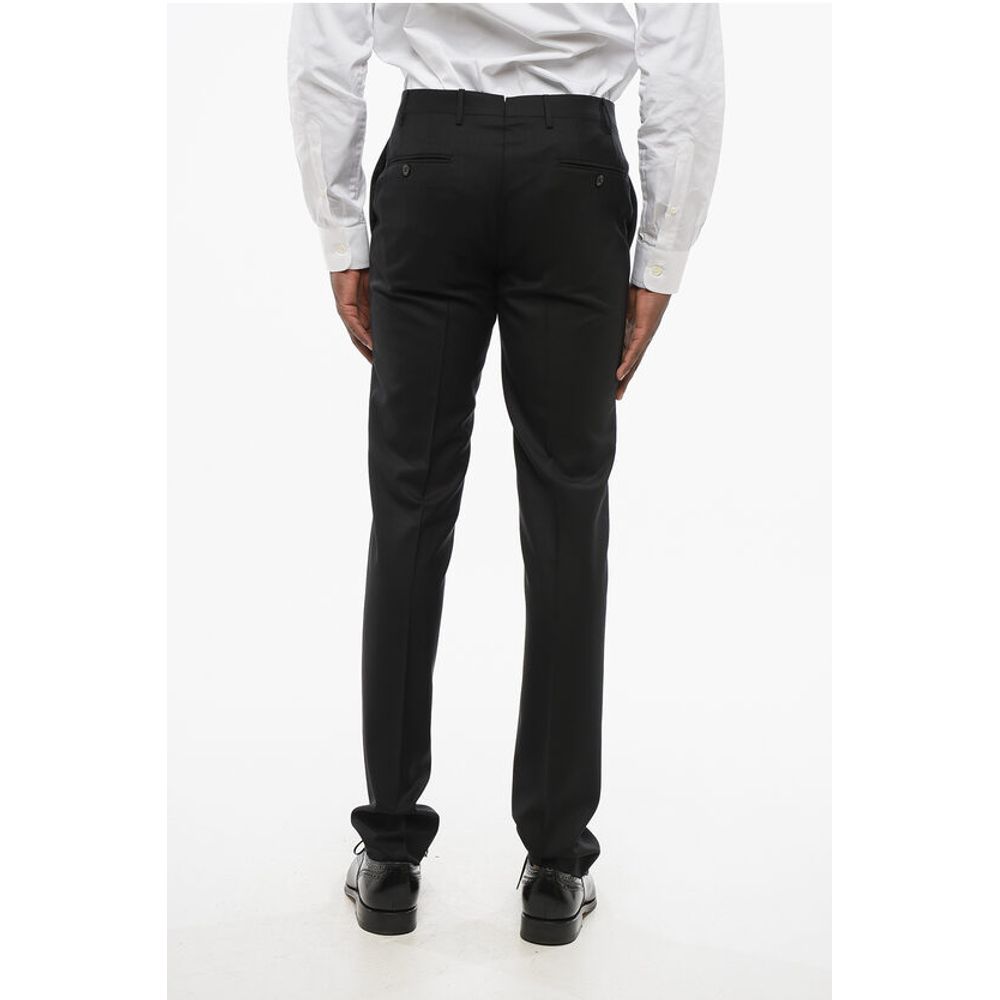 Corneliani Virgin Wool ACADEMY Pants with Hidden Closure - Image 2