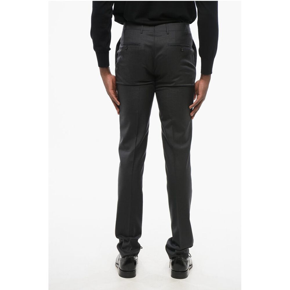 Corneliani Virgin Wool ACADEMY Pants with Hidden Closure - Image 2