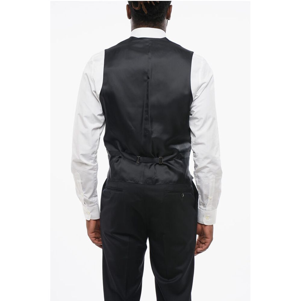Corneliani Silk Double Brested Vest with Peak Lapel - Image 2