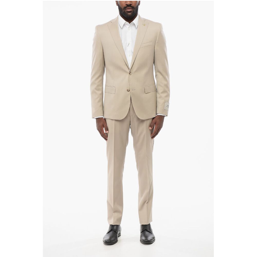 Corneliani CC OLLECTION Virgin Wool RESET Suit with Notch Lapel