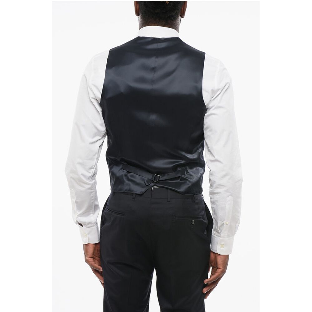 Corneliani CC COLLECTION 4 Buttond RESET Wool Vest - Image 2