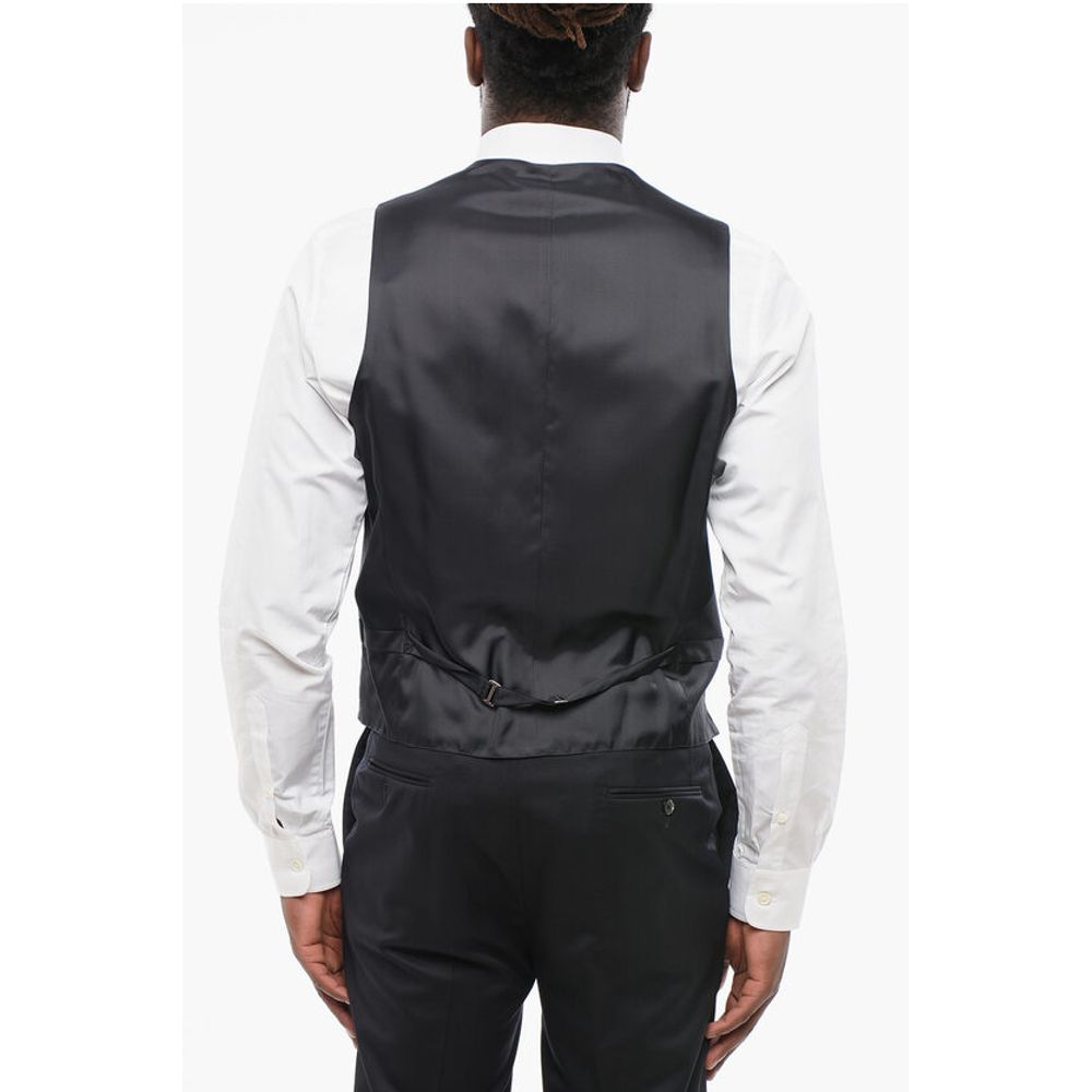 Corneliani CC CLLECTION 4 Buttons REFINED Wool Vest - Image 2