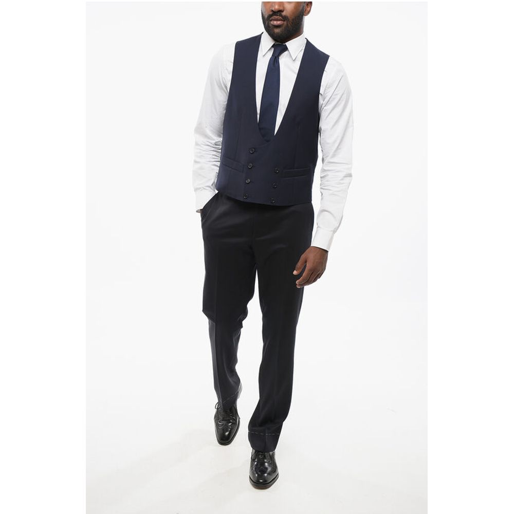 Corneliani CC COLLECTION Double Breasted REWARD Wool Vest - Image 4