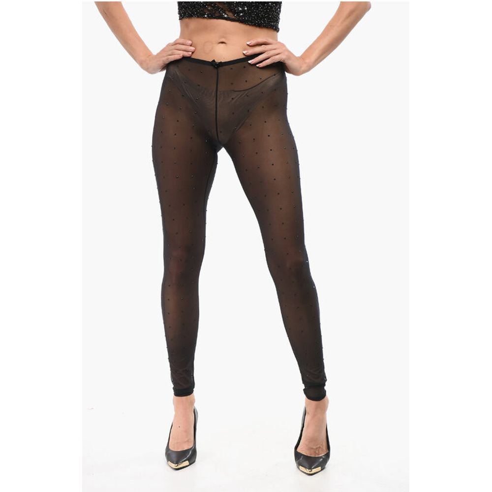 Dsquared² Rhinestoned Mesh Collant