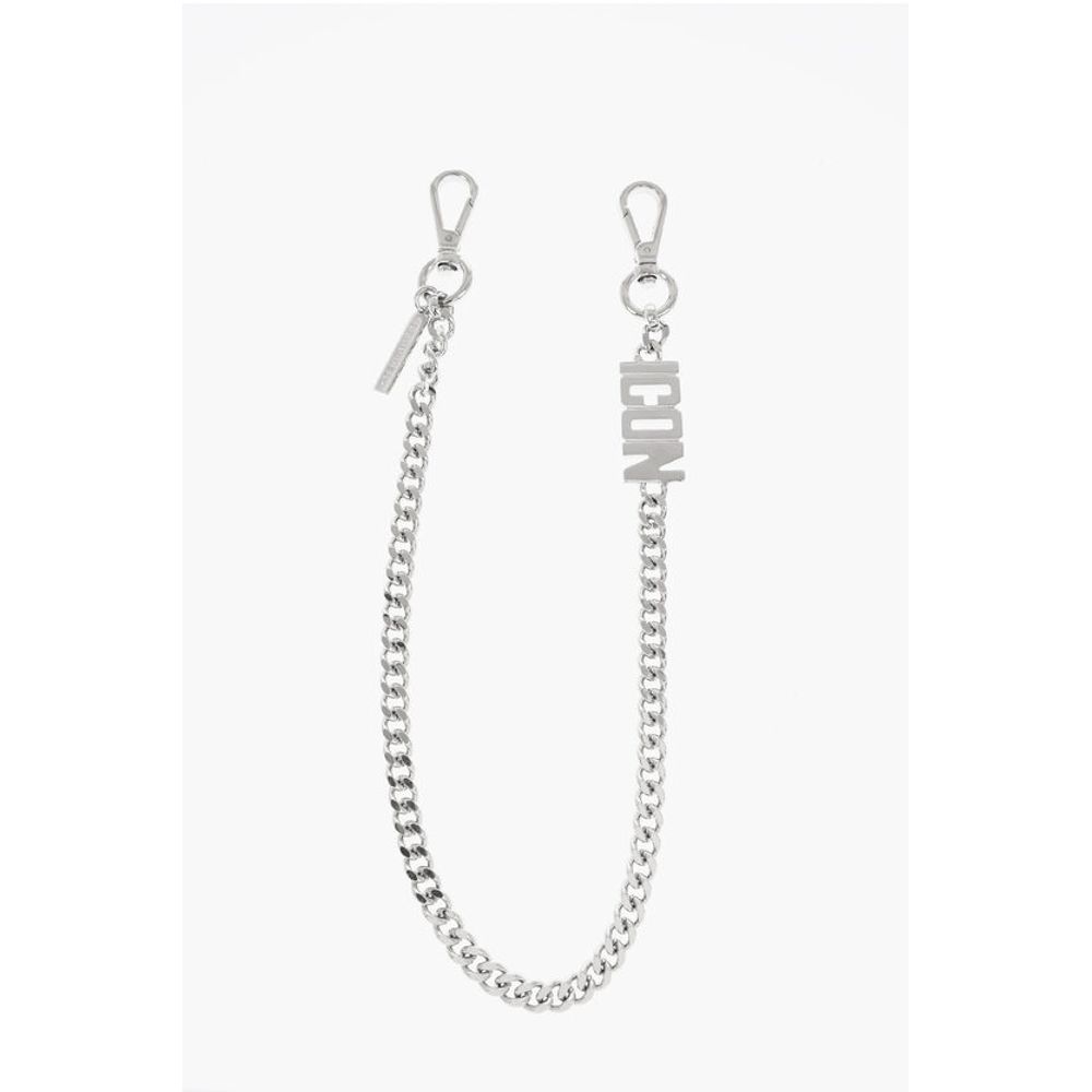 Dsquared² Silver-Tone Metal BE ICON Pant's Chain