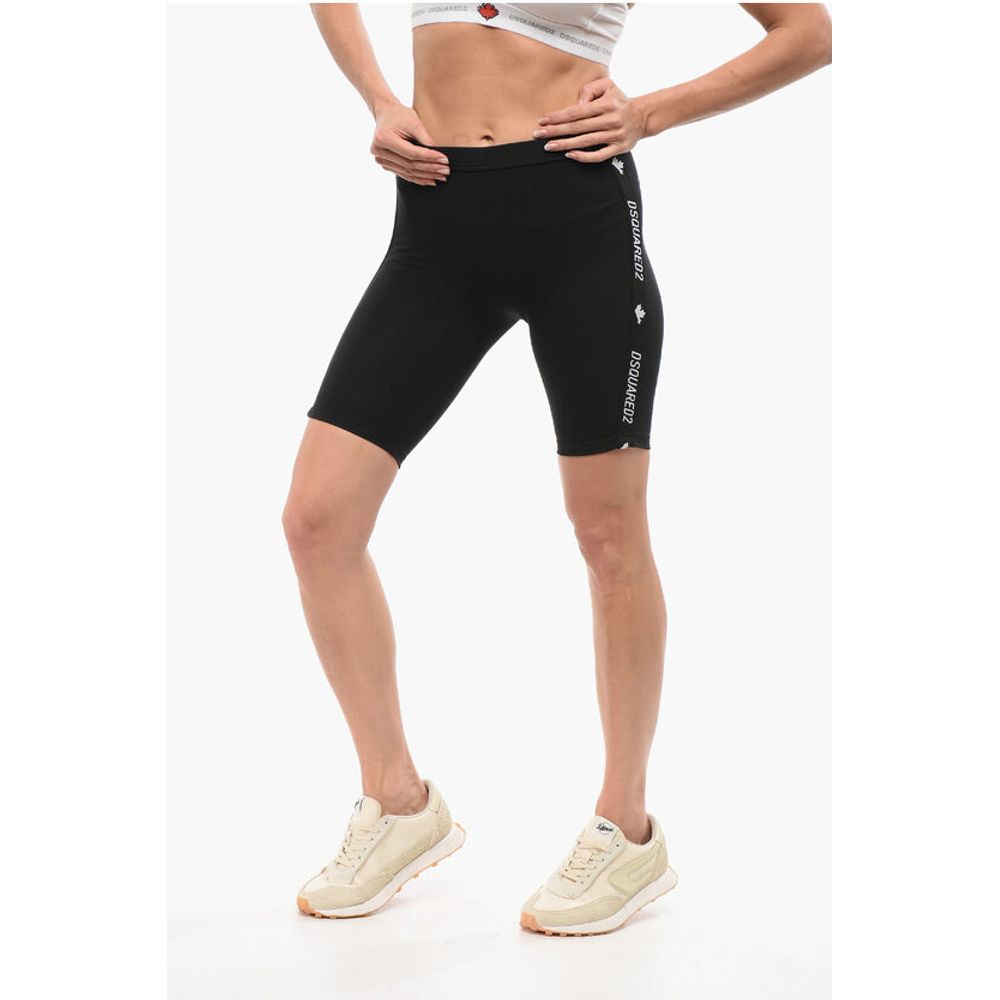 Dsquared² Underwear Biker Leggings with Logoed Bands