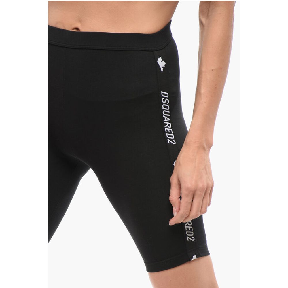 Dsquared² Underwear Biker Leggings with Logoed Bands - Image 3