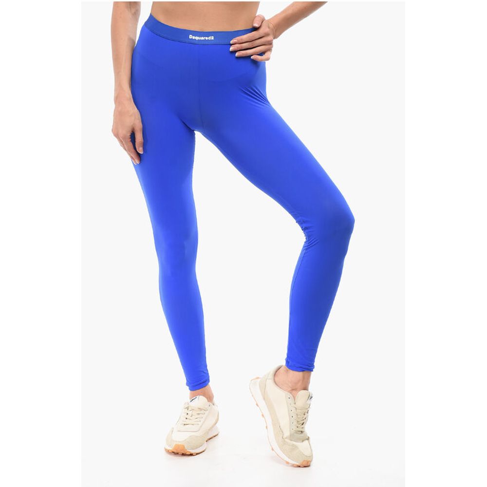 Dsquared² Underwear Microfiber Leggings with Logoed Elastic Band