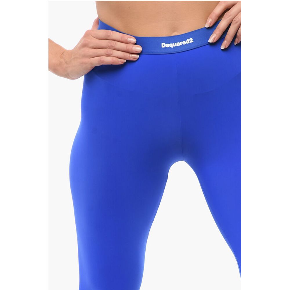 Dsquared² Underwear Microfiber Leggings with Logoed Elastic Band - Image 3