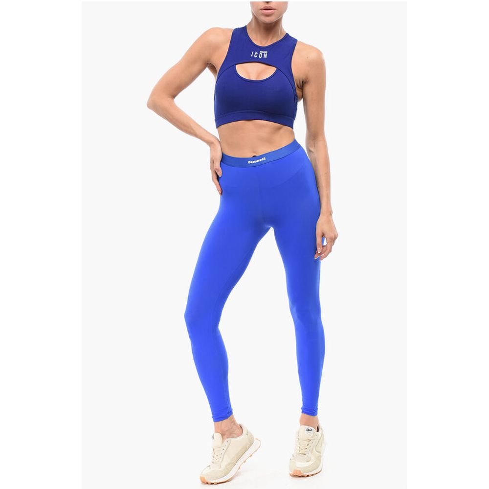 Dsquared² Underwear Microfiber Leggings with Logoed Elastic Band - Image 4