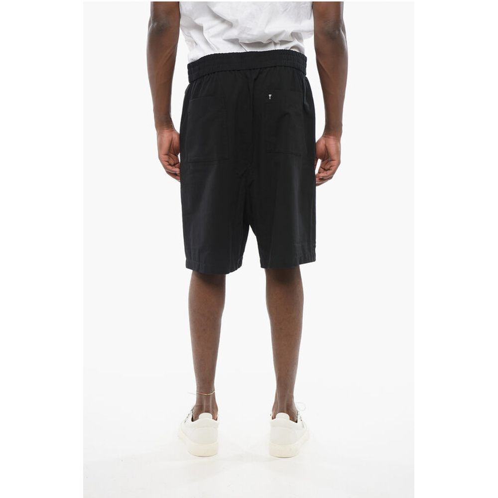 Ami Alexandre Mattiussi Cotton Shorts with Elastic Waistband - Image 2