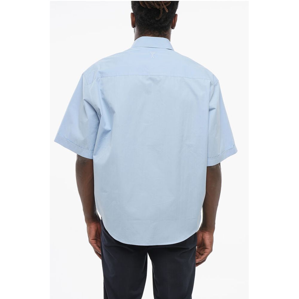 Ami Alexandre Mattiussi Spread Collar Popeline Shirt with Breast-pocket - Image 2