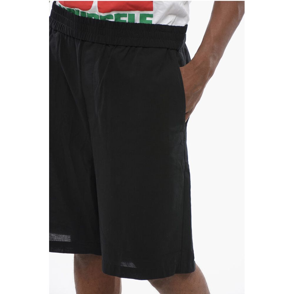 Ami Alexandre Mattiussi Cotton Shorts with Elastic Waistband - Image 3