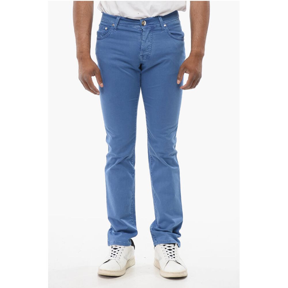 Corneliani ID LUXURY DENIM Ton-sur-ton Embroidered Denims