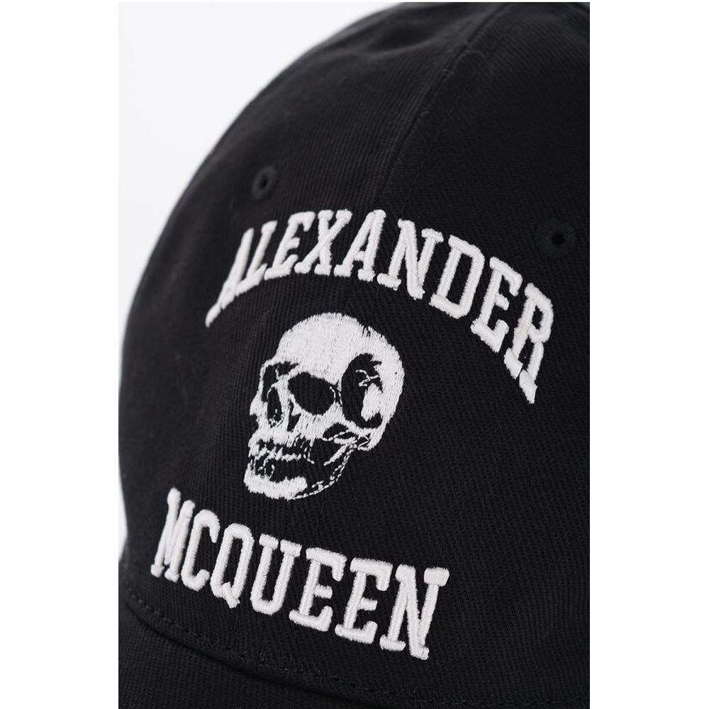 Alexander McQueen Cotton Cap with Embossed Logo - Image 2