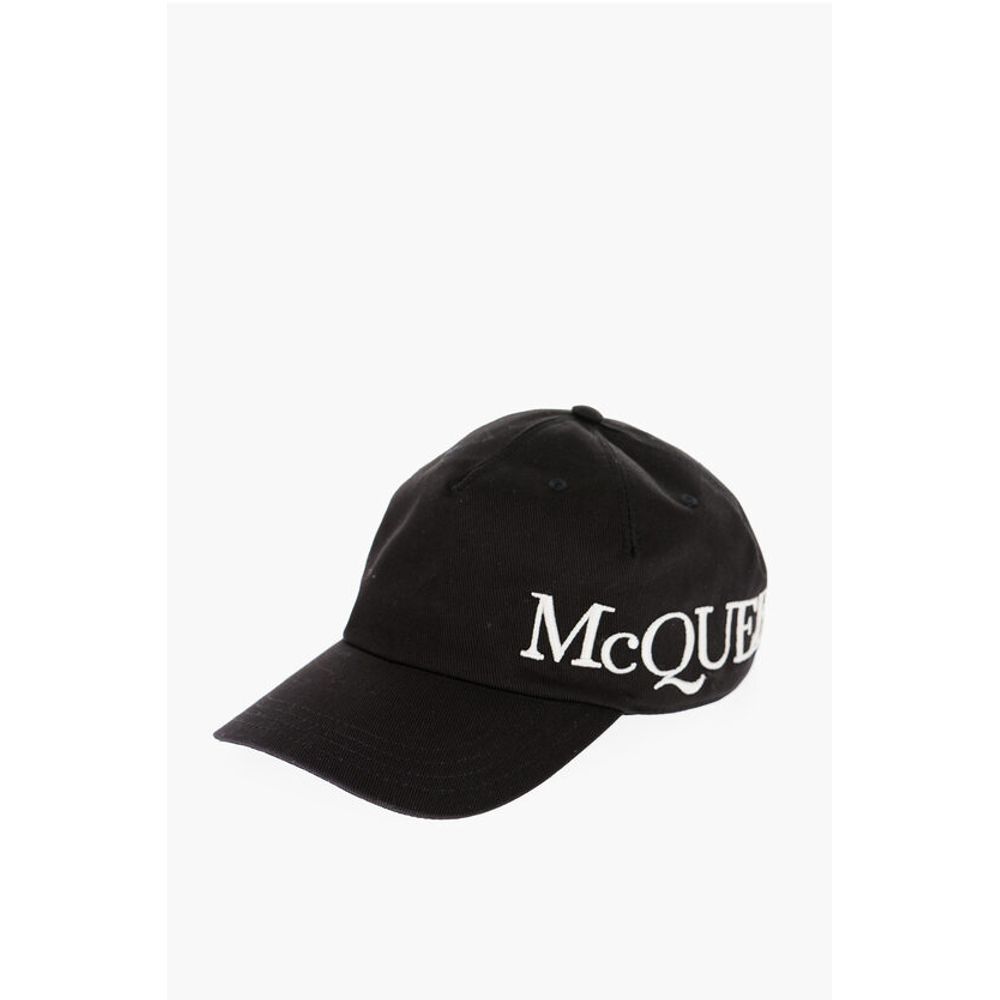 Alexander McQueen Solid Color Cap with Embroidered Logo