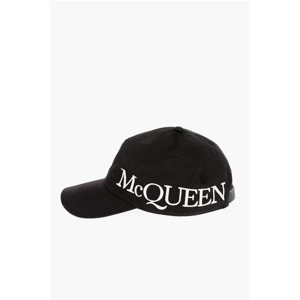 Alexander McQueen Solid Color Cap with Embroidered Logo - Image 3