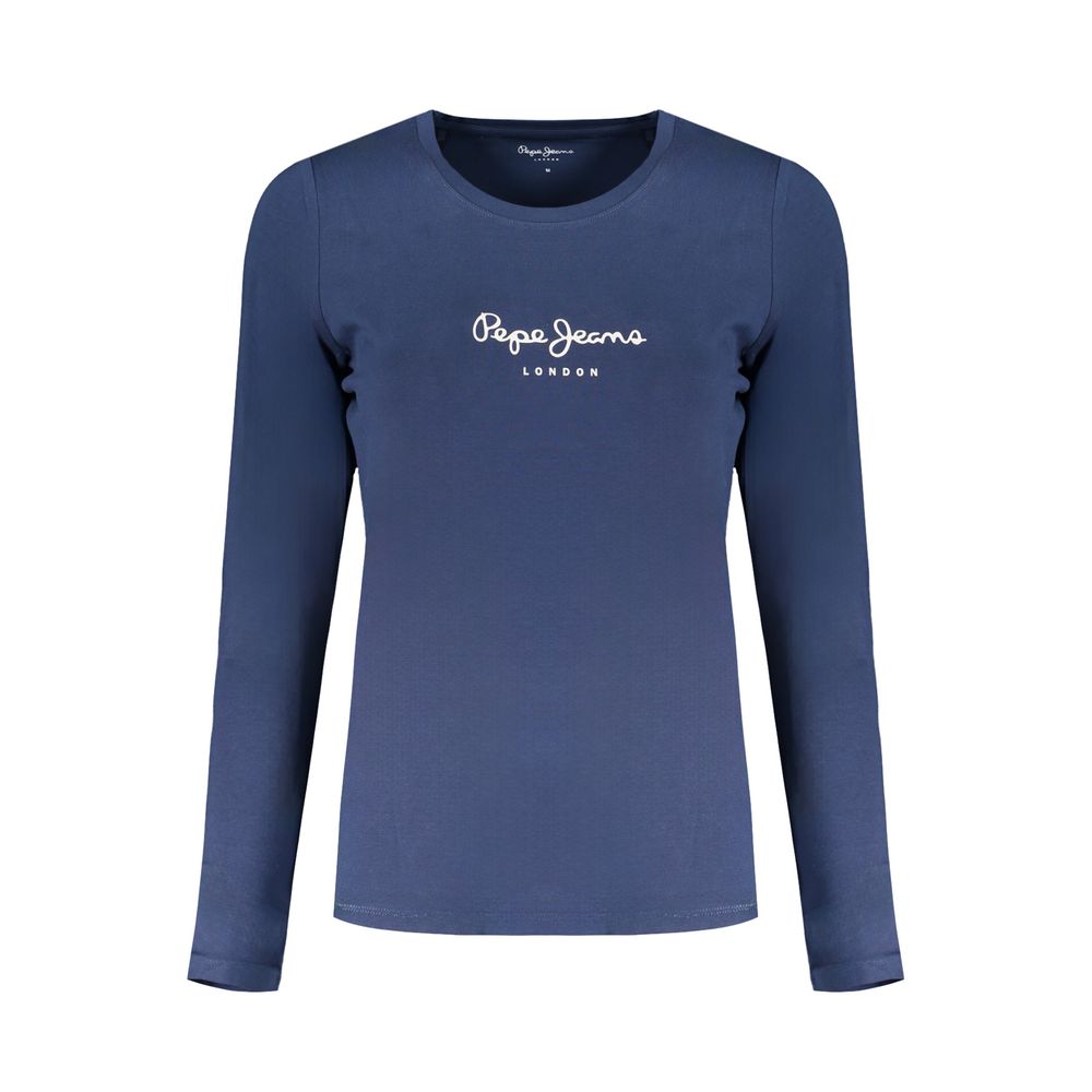 Pepe Jeans Blue Cotton Tops & T-Shirt