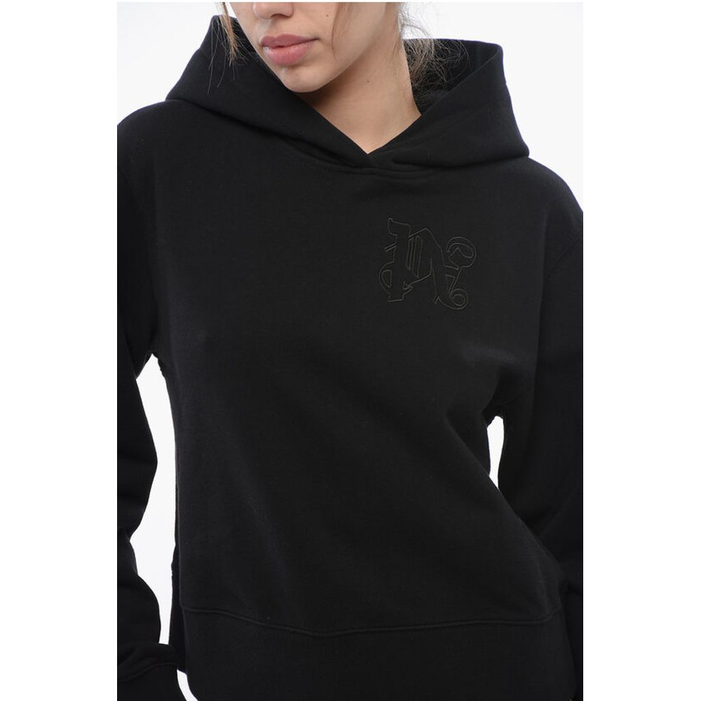 Palm Angels Brushed Cotton Hoodie With Embroidered Hoodie - Image 3