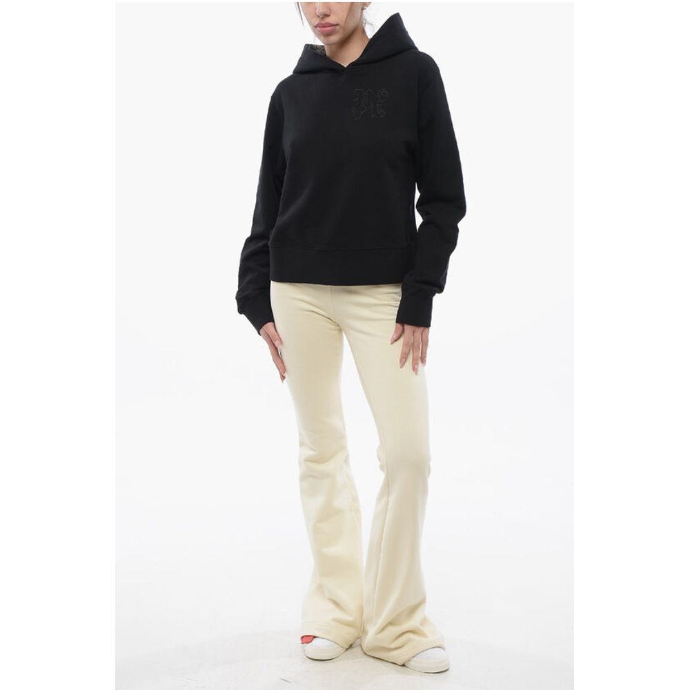 Palm Angels Brushed Cotton Hoodie With Embroidered Hoodie - Image 4