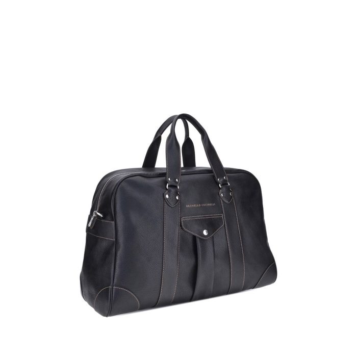 Brunello Cucinelli Leather Travel Bag - Image 2