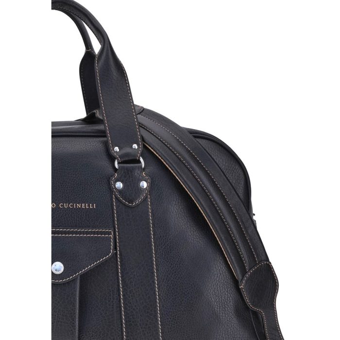 Brunello Cucinelli Leather Travel Bag - Image 4