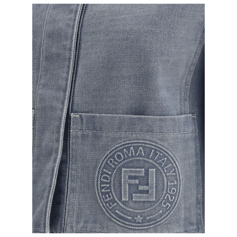 Fendi Cropped denim Jacket - Image 3