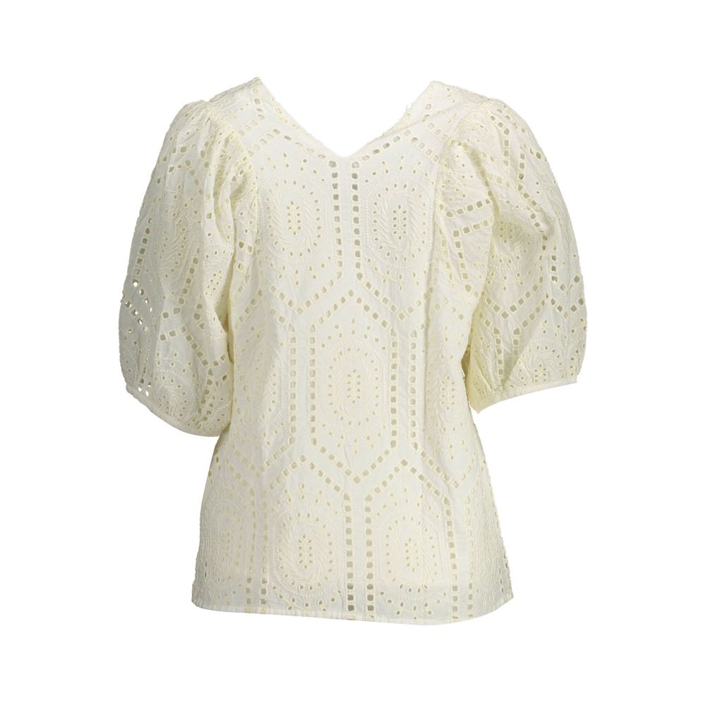 Gant White Cotton Women T-Shirt - Image 2