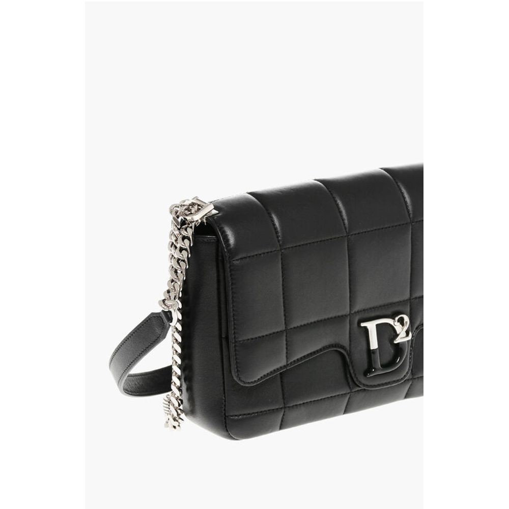 Dsquared² Quilted Leather Crossbody Bag with Front Logo - Image 3