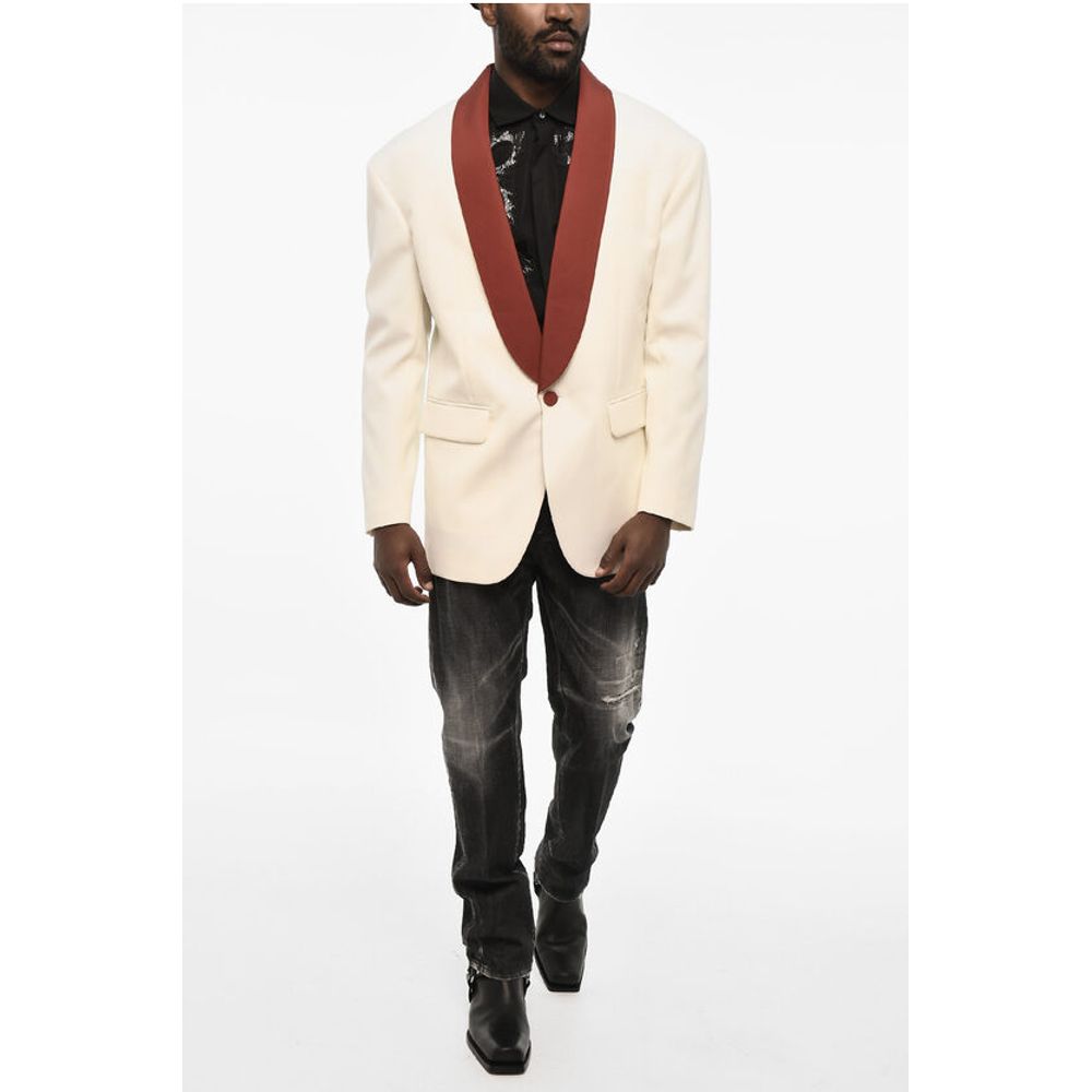 Dsquared² Virgin Wool Blend 1 Buttons Blazer - Image 4
