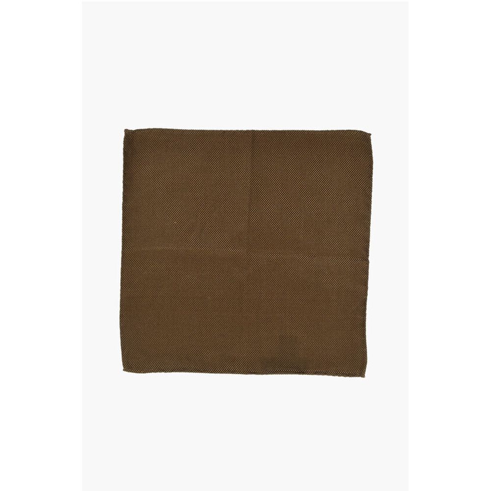 Dsquared² Solid Color Silk Pocket Square with Micro Patterns