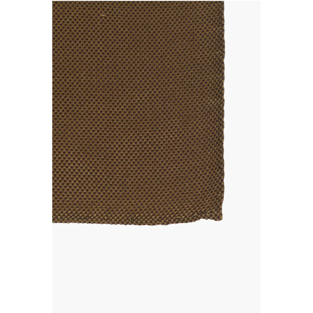 Dsquared² Solid Color Silk Pocket Square with Micro Patterns - Image 2