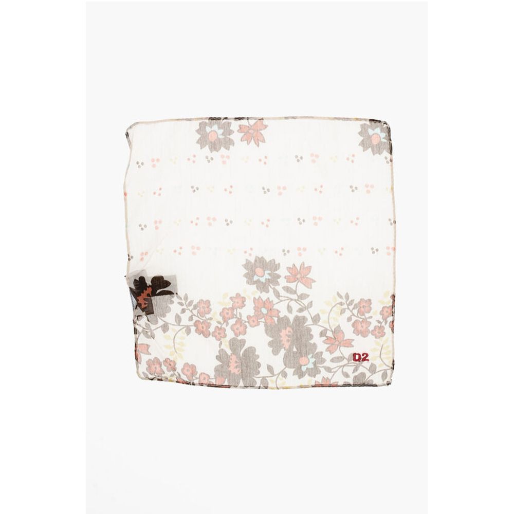 Dsquared² Floral Patterned Cotton and Silk Pocket Square - Image 2