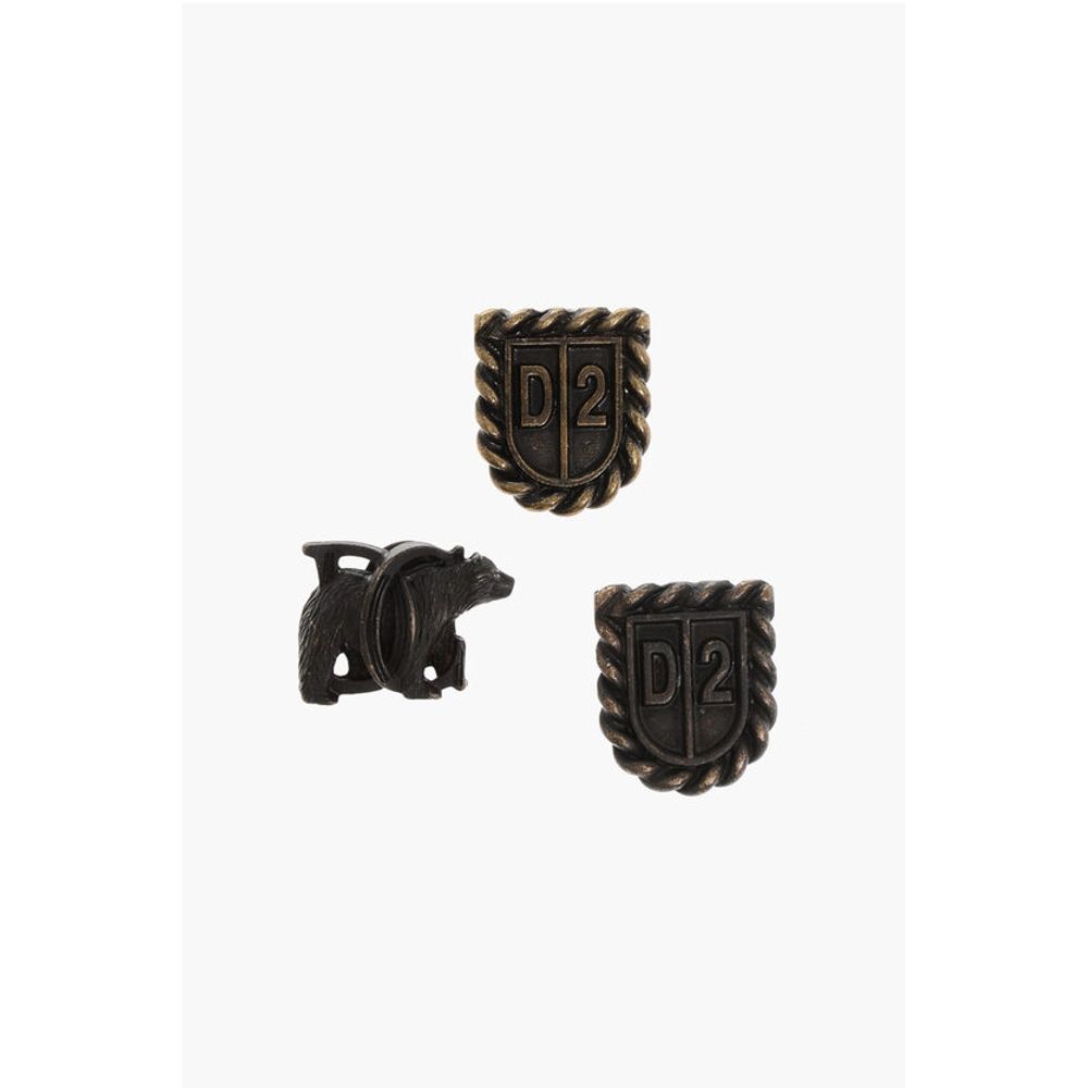 Dsquared² Set of 3 COWBOY Logoed Metal Pins